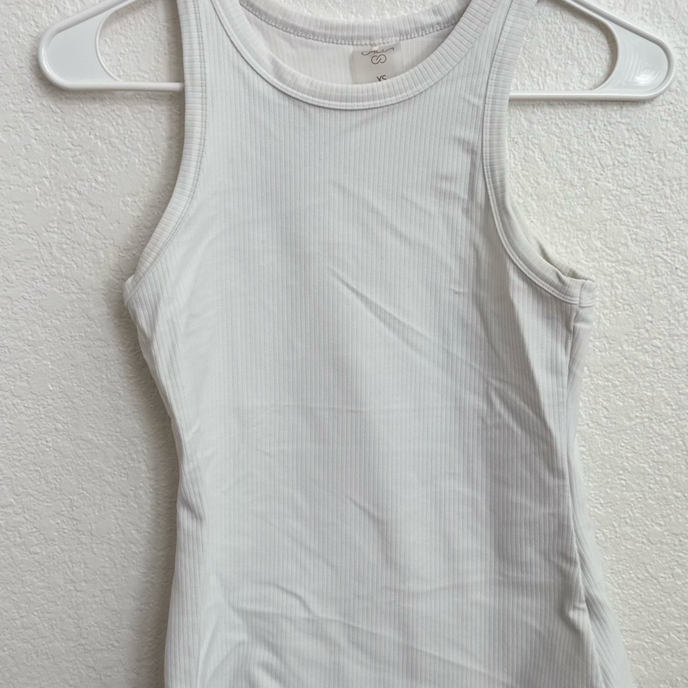 CAlia Classic White Tank Top